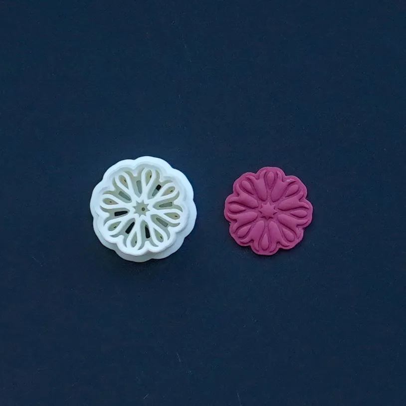 Flower Polymer Clay Cutter Earrings Necklaces view 2