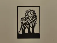 Décoration murale lion arbre de vie — photo 1