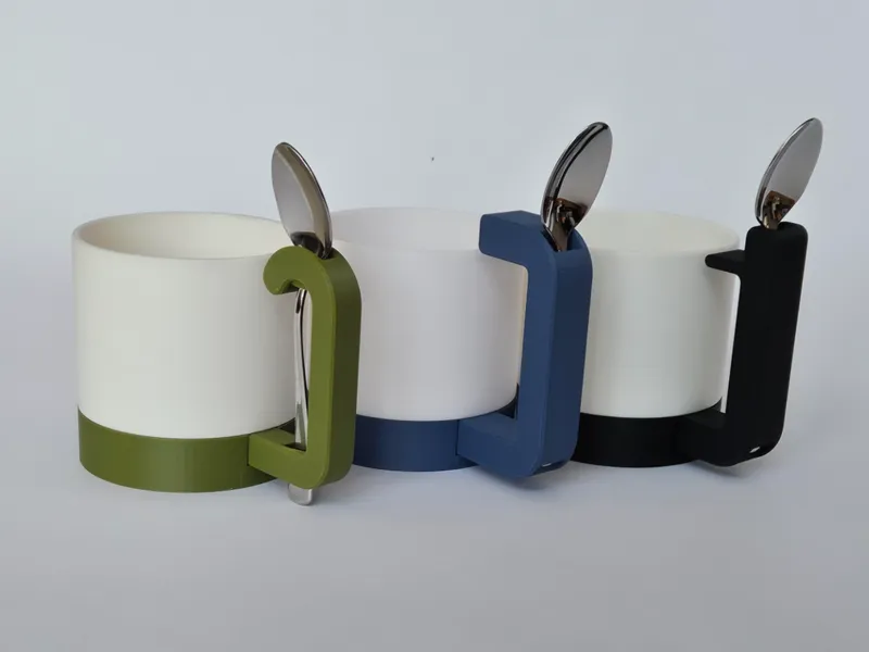 Corcelain Cup and teaspoon holder