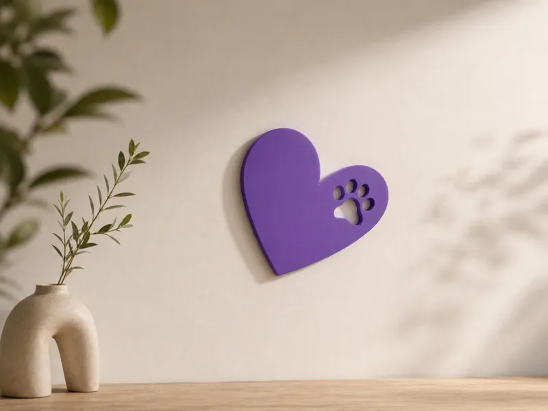 Paw in a Heart Wall Art