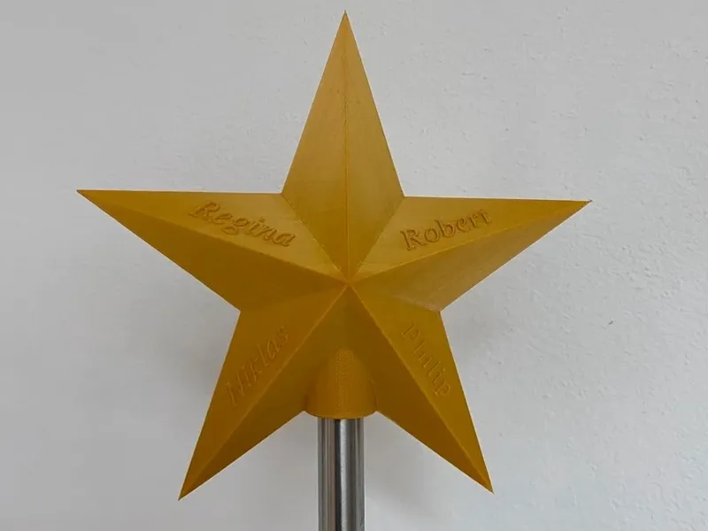 Weihnachtsstern für Christbaumspitze