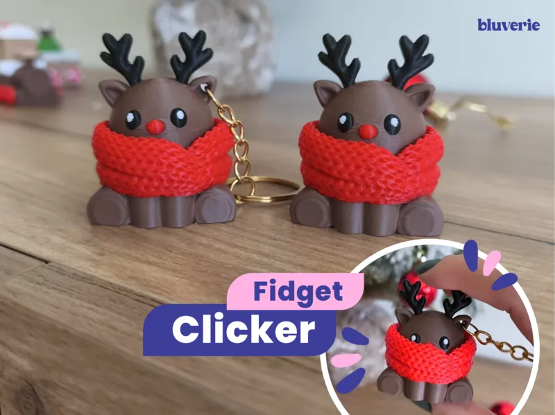Rudolph Christmas Reindeer Fidget Clicker