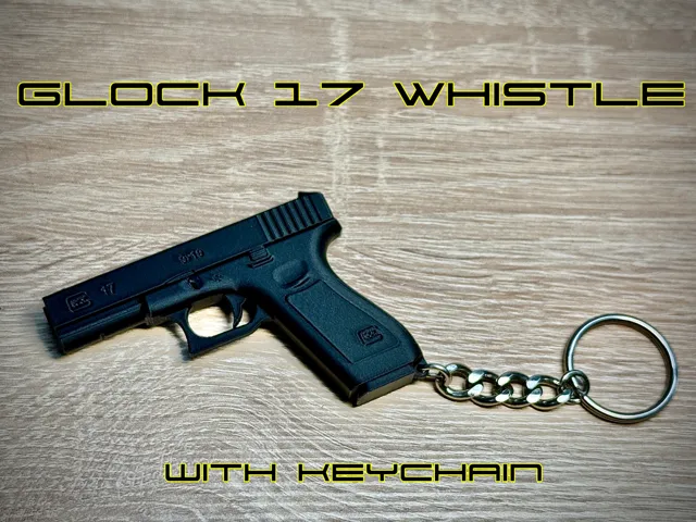 Glock 17 Whistle Keychain