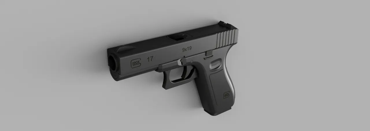 Glock 17 Whistle Keychain view 2