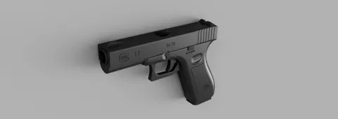 Glock 17 Whistle Keychain view 2