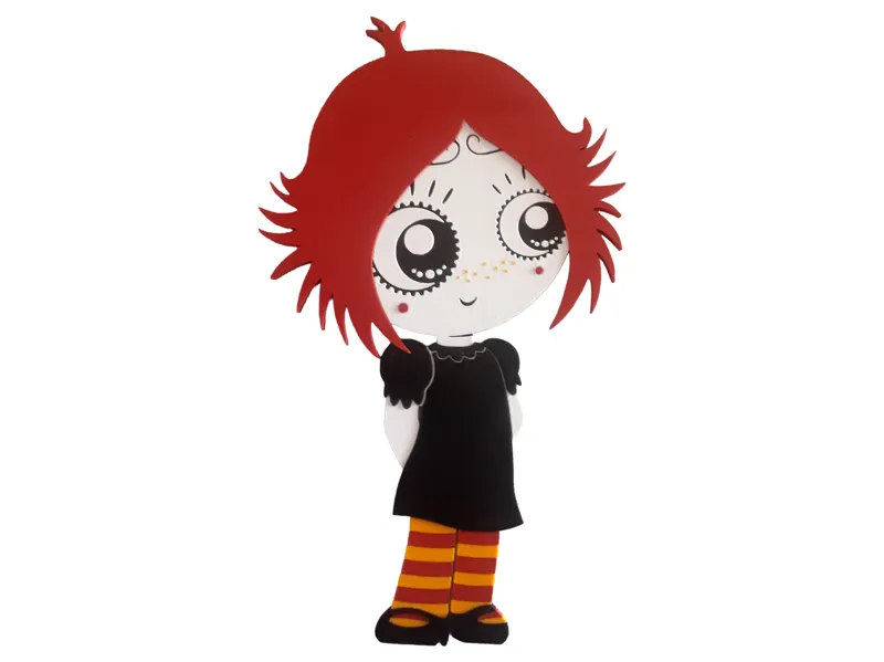 Ruby Gloom Cute Goth Girl 2D Wall Art Halloween