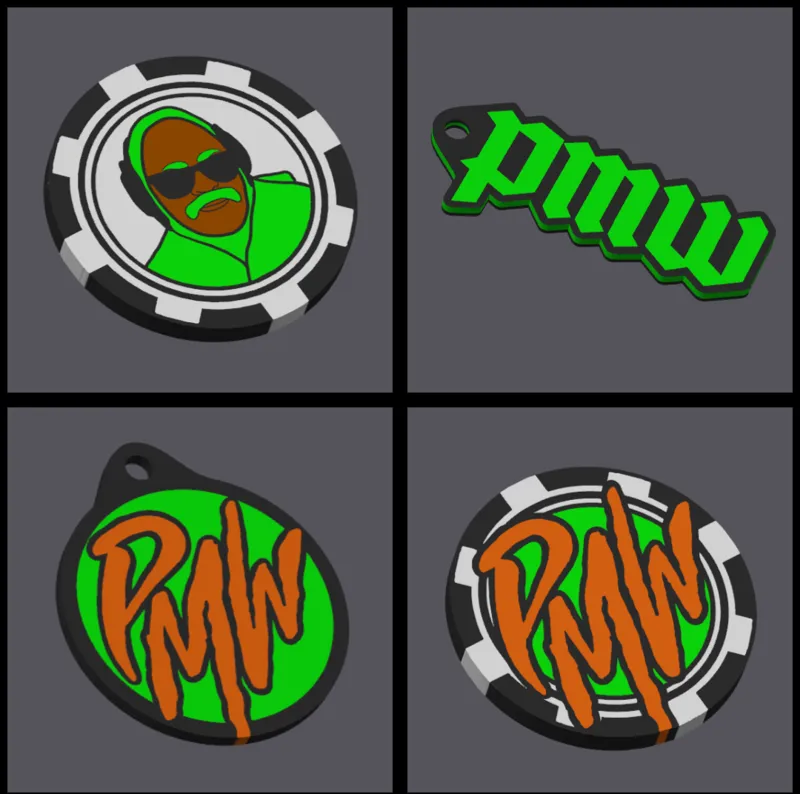 PMW PayMoneyWubby Keychains and Poker Chips