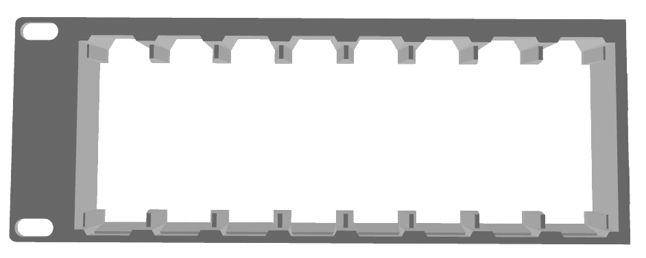 Miniatura 2 do modelo 3D 19" Raspberry Pi - Snap in Rack
