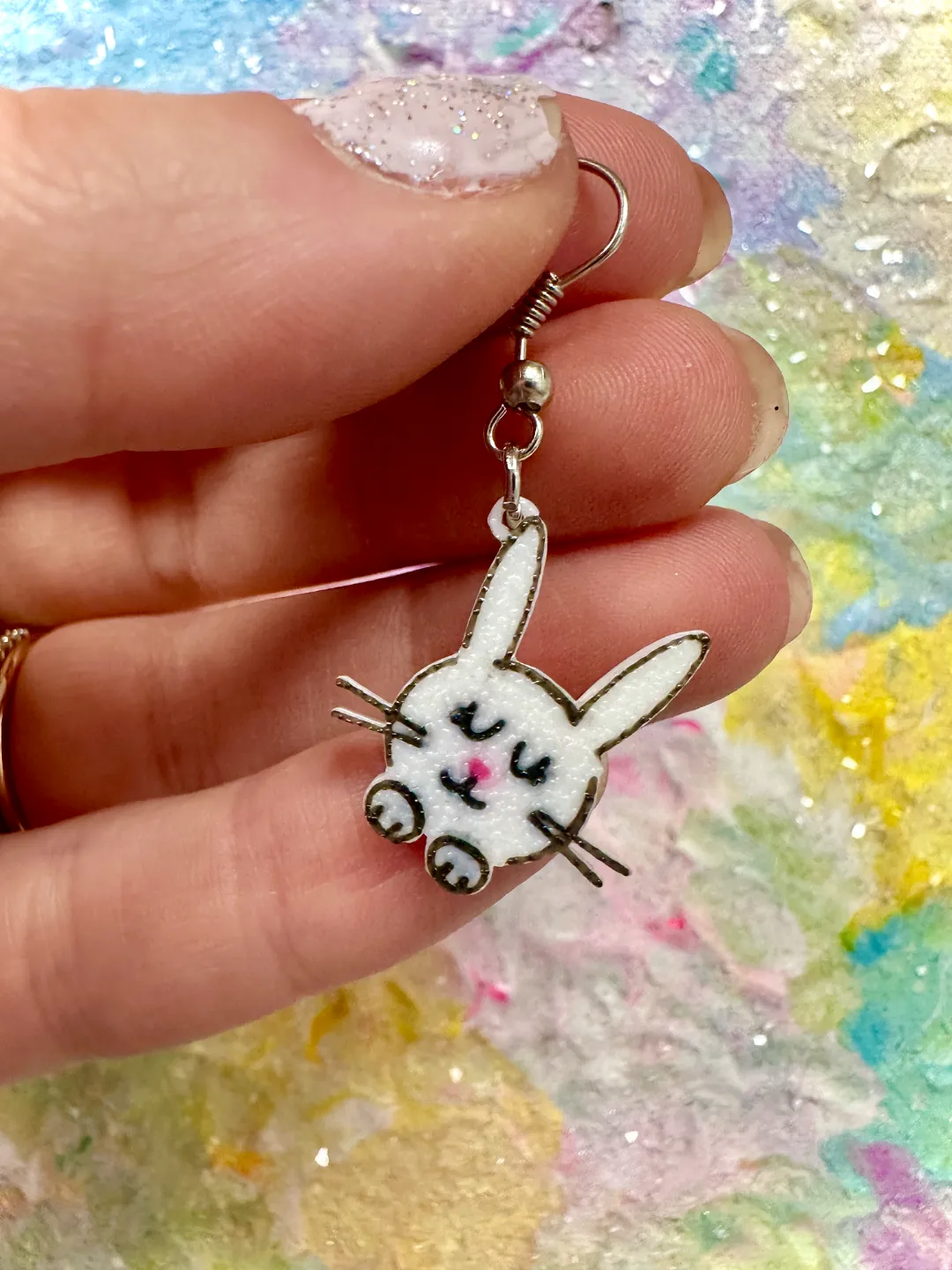 Easter Bunny Earrings - Free Commercial Use view 3