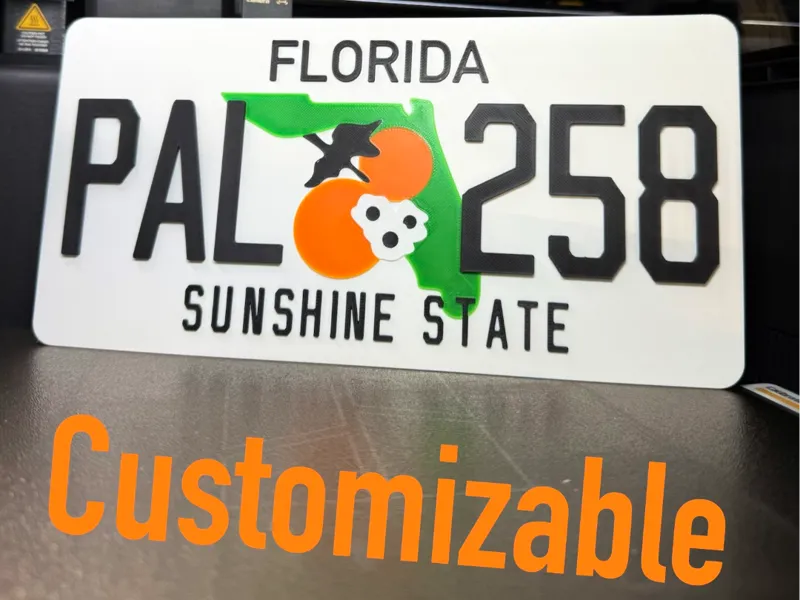 Florida License Plate Sign – Editable Custom Text