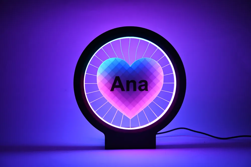 Personalized Heart LED Lamp – Custom Name Gift - Free 3D Print Model ...