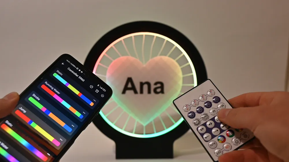 Personalized Heart LED Lamp – Custom Name Gift - Free 3D Print Model ...