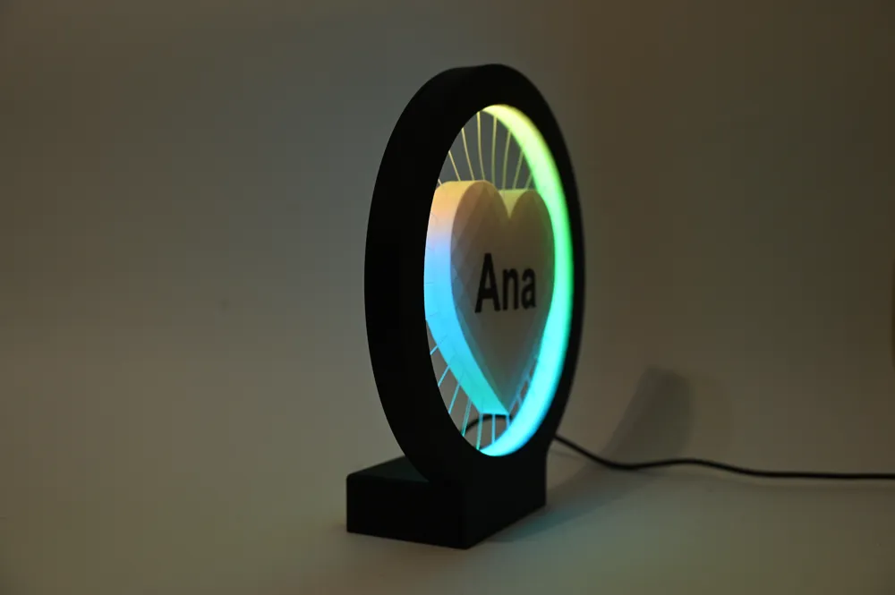 Personalized Heart LED Lamp – Custom Name Gift - Free 3D Print Model ...