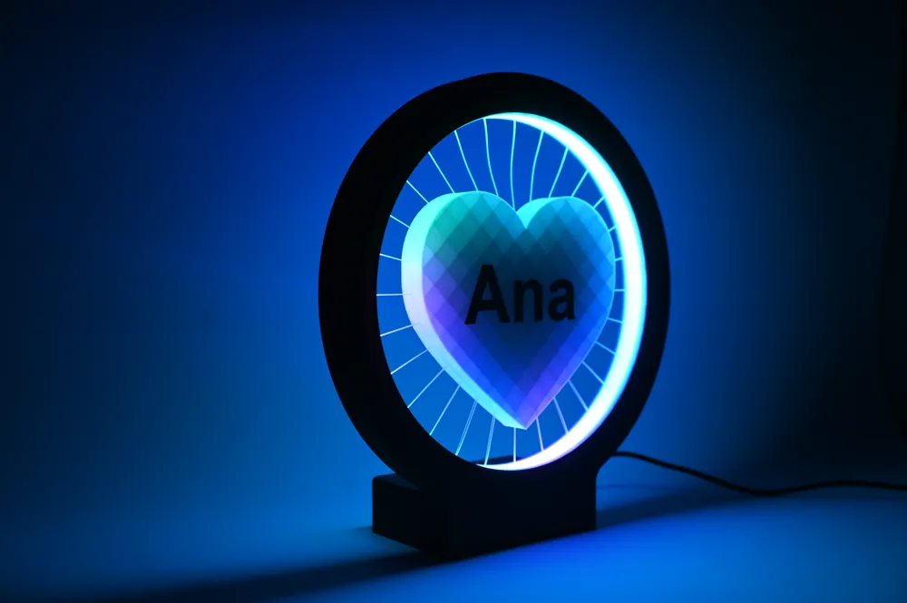 Personalized Heart LED Lamp – Custom Name Gift - Free 3D Print Model ...