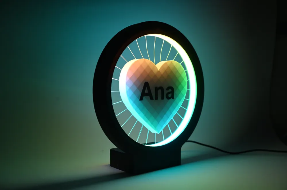 Personalized Heart LED Lamp – Custom Name Gift - Free 3D Print Model ...