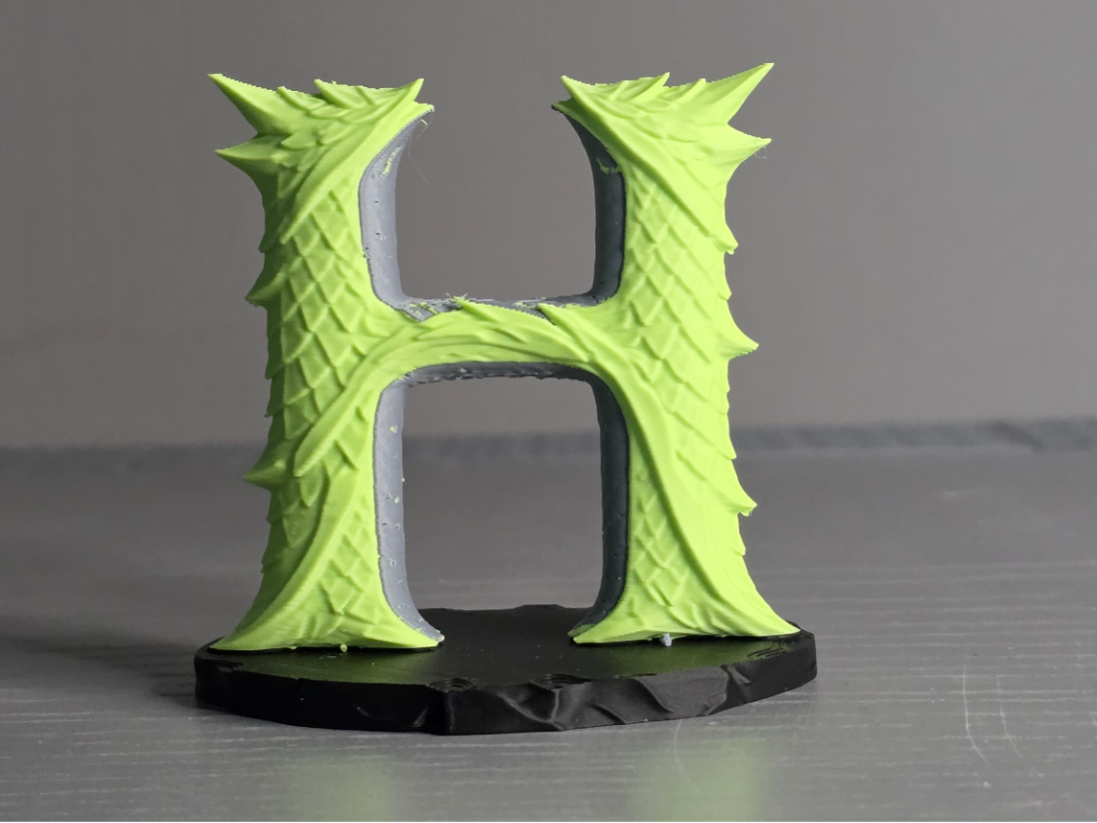 Dragon Letter H Display Sculpture