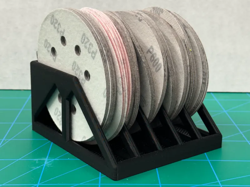 5 Inch Orbital Sanding Disk Organizer for Pegboard