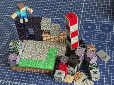 PrintCraft: Minecraft Magnetic Blocks - Free 3D Print Model - MakerWorld
