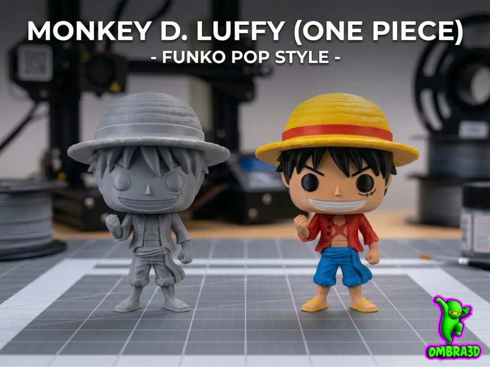 Monkey D. Luffy (One Piece) - Chibi Style - Free 3D Print Model ...