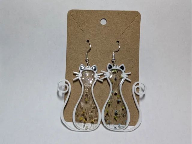simple cat earrings