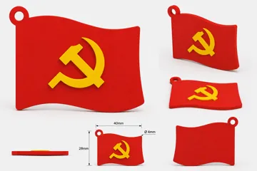 Modelo para impresión 3D: VietNam flag — vista de referencia 3