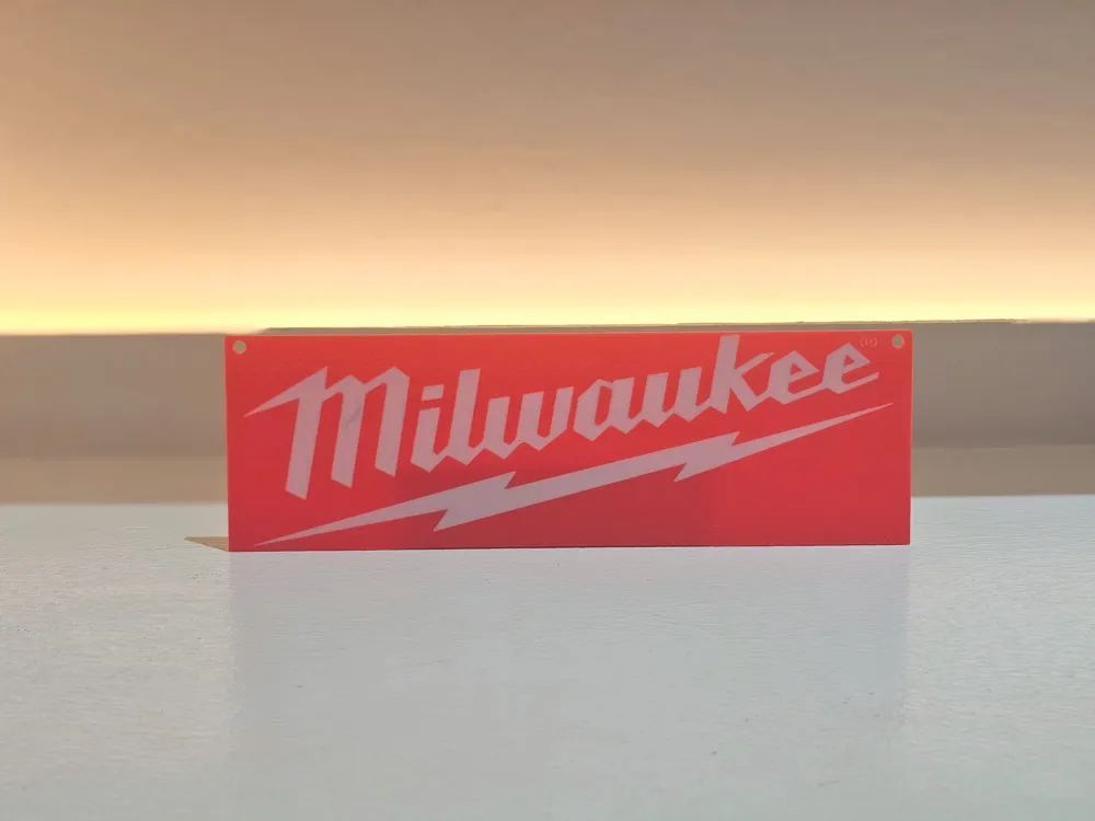 Milwaukee Workshop Wall Sign by 3DVisuals - MakerWorld