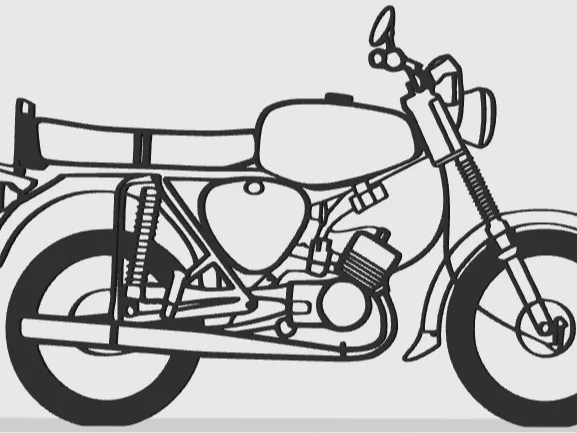 Simson S50 Silhouette Zeichnung 