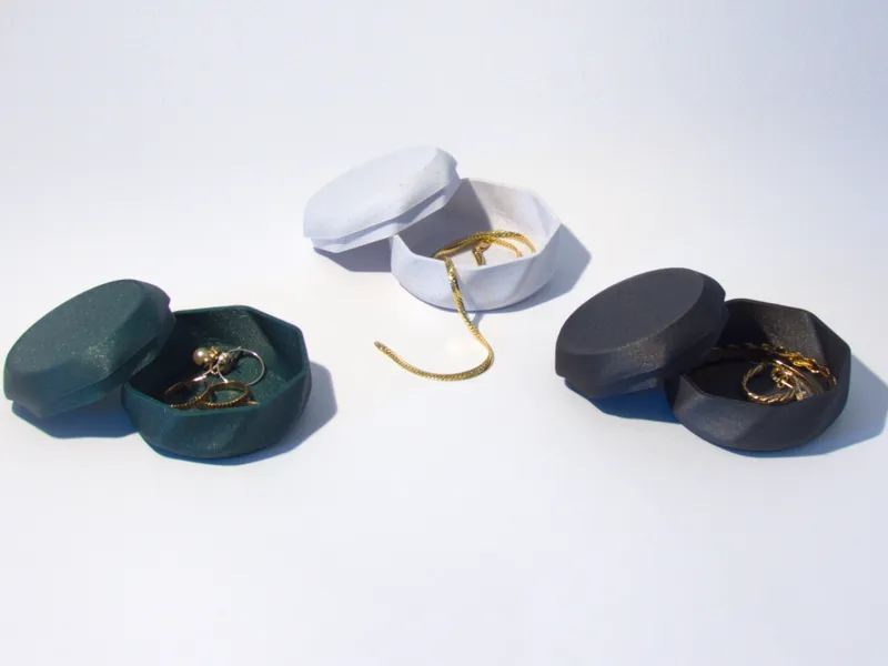 Octagonal Jewelry Box Twist Soft Modern Simple