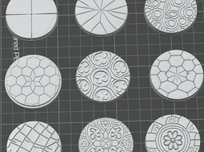 Tiles/Patterns Display Bases (Set of 9) - Free 3D Print Model - MakerWorld