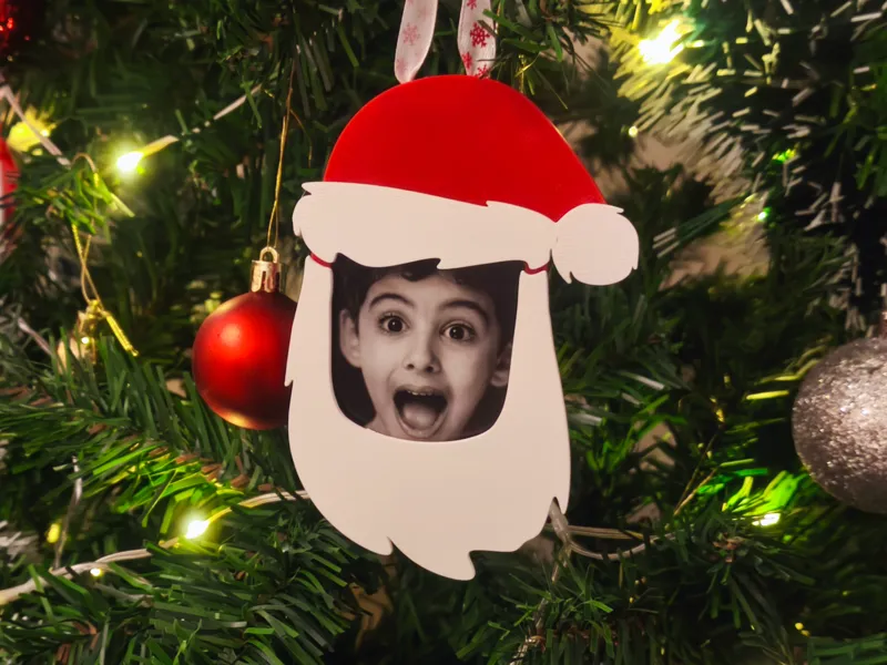 Santa Face Photo Ornament