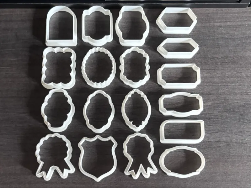 18x mini plaque cookie cutters set (A1 mini too)