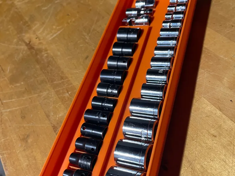 Gridfinity bin 2x6x4 SAE & Metric Sockets holder