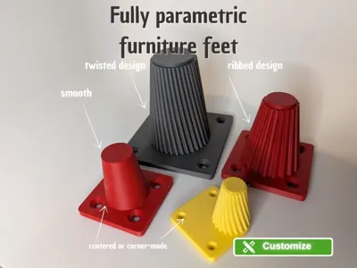Parametric Furniture Foot/Leg Generator