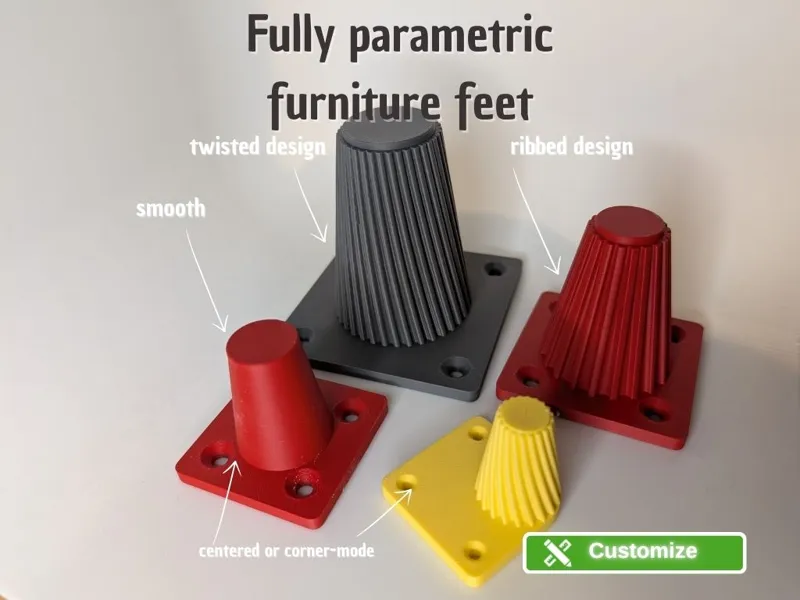 Parametrischer Möbelfuß / Möbelbein Generator