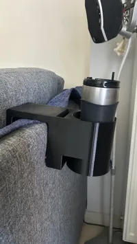 Plateau porte-gobelet et téléphone pour dossier de canapé (60 et 80 mm) — photo 3