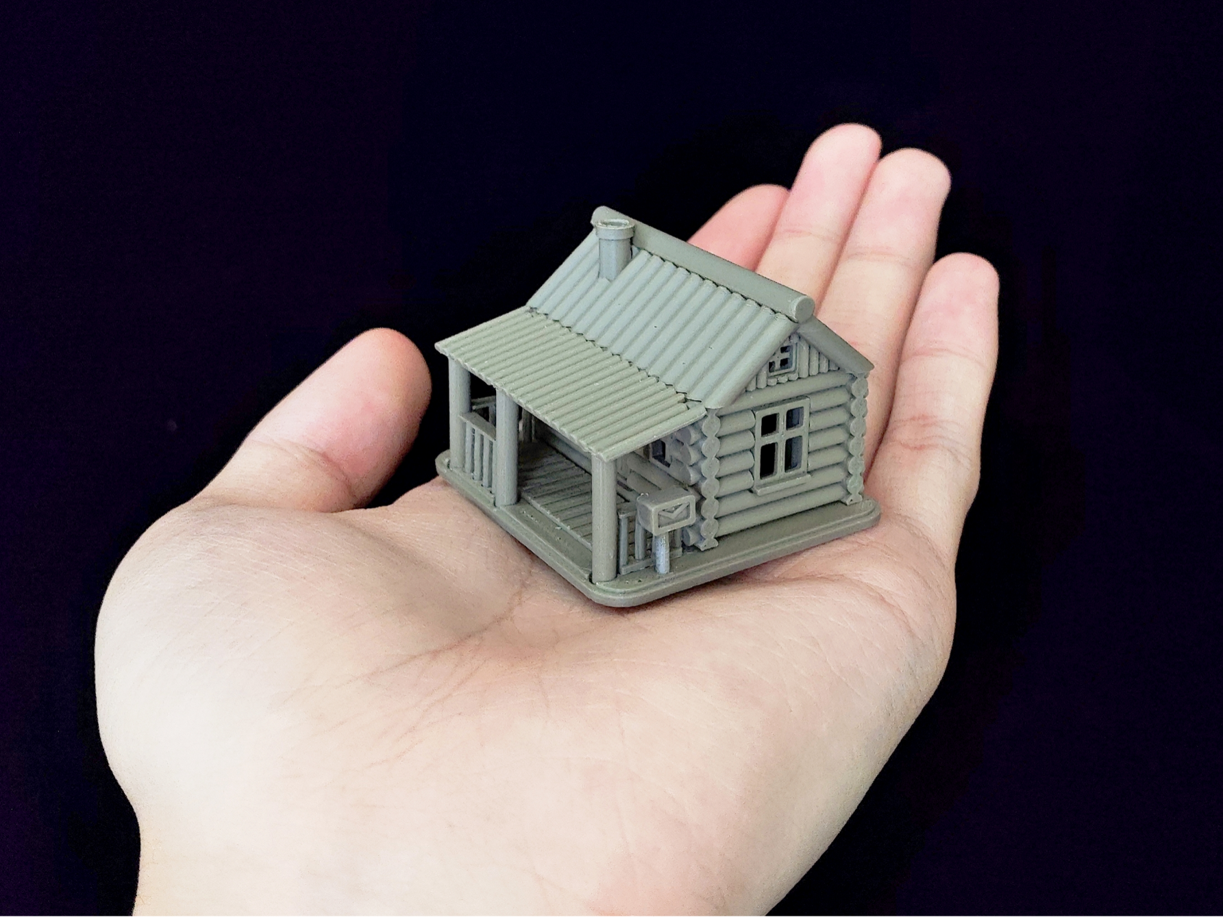 Miniatura 2 do modelo 3D 圆木拼装小屋