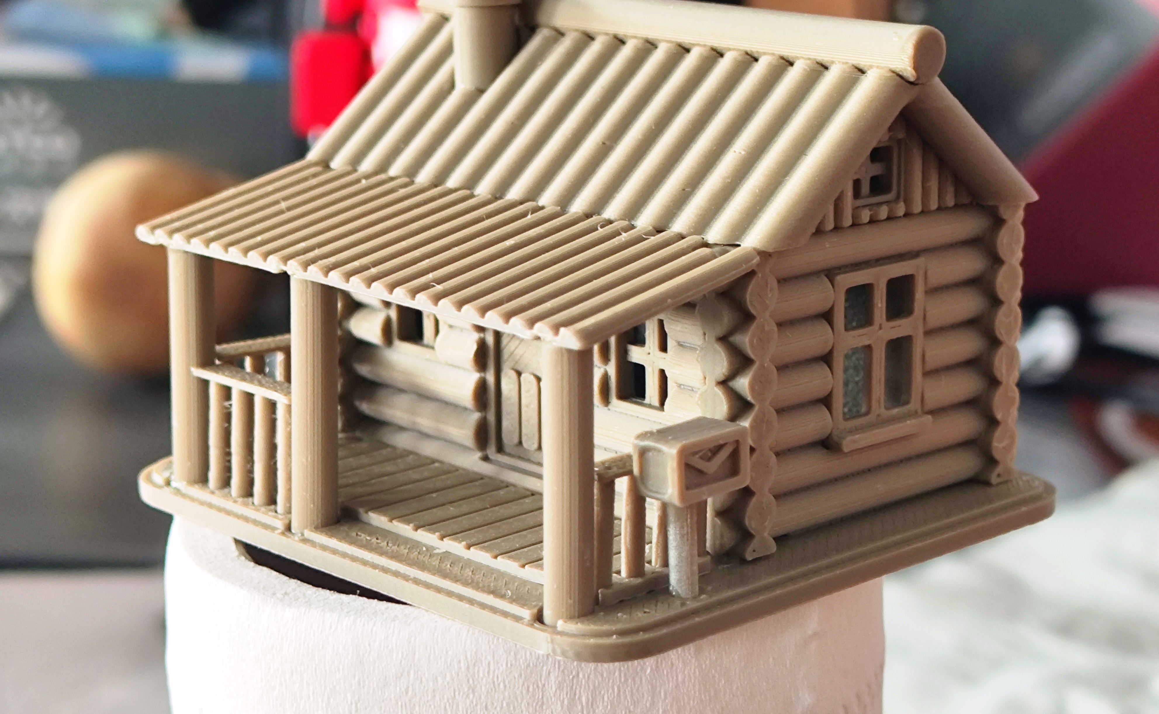 Miniatura 1 do modelo 3D 圆木拼装小屋