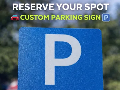 Parkschild - Custom Parking Sign with QR & Text