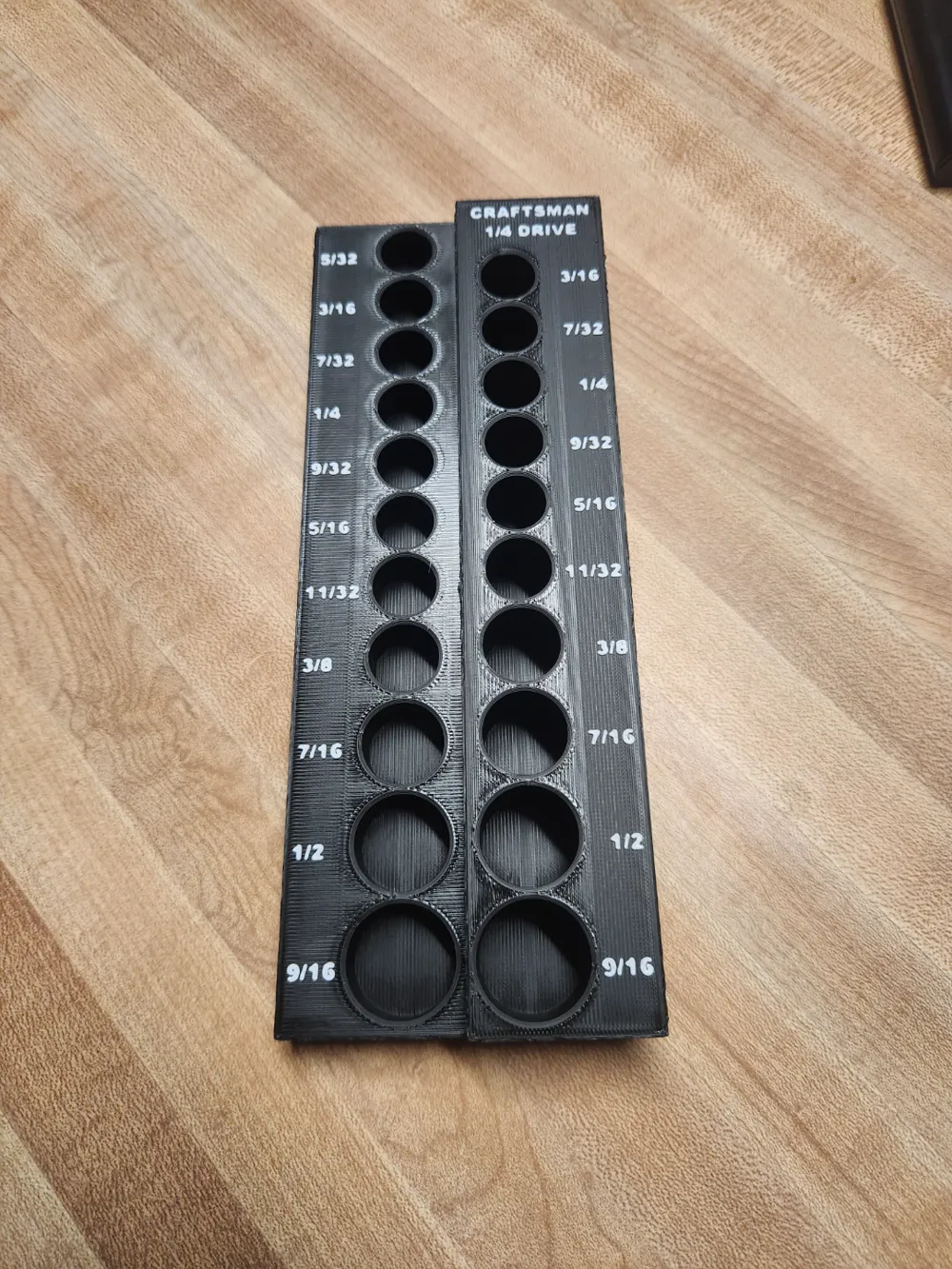 Craftsman Socket Rack Craftsman 1/4in drive SAE Socket Holder (small) - Free 3D Print Model ...