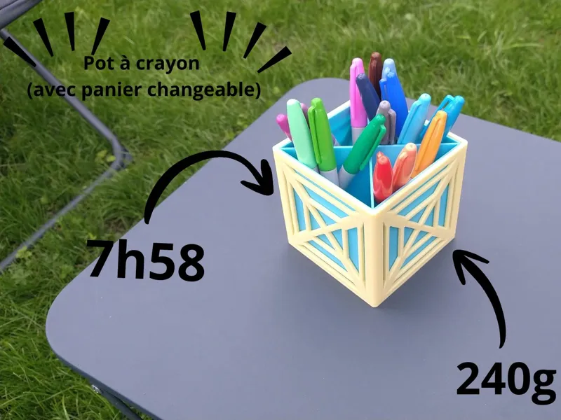 Pot à crayon(avec panier changeable)