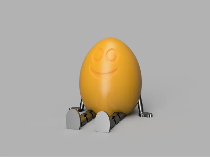 Articulated smiling Easter Egg