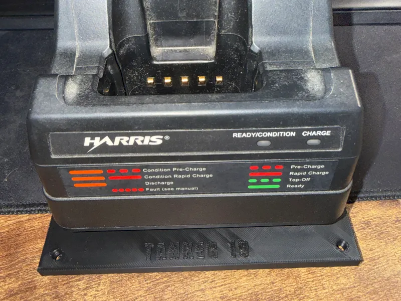 Harris Portable desktop charger mounting plate