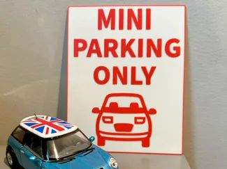 Mini Cooper Parking Sign