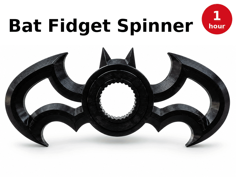 Bat Fidget Spinner | 3D Printable Batman Style Toy - 1