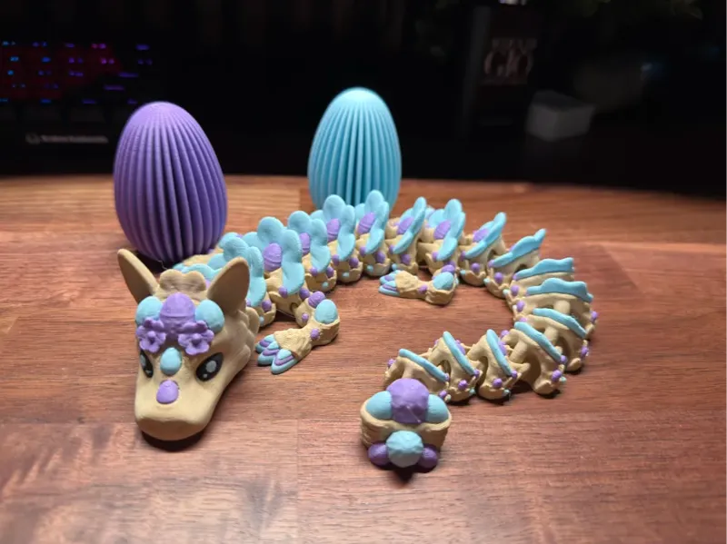 Easter Articulated Dragon - By Vixvvo3D