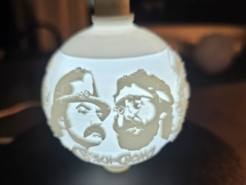 Cheech and Chong Christmas led bauble