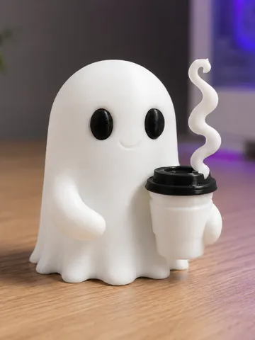 Adorno temático: Cute Ghost & Coffee — vista de referencia 2