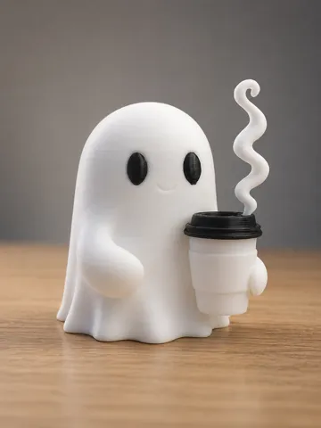 Adorno temático: Cute Ghost & Coffee — vista de referencia 5