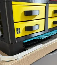 Build plate holder under the drawer stand