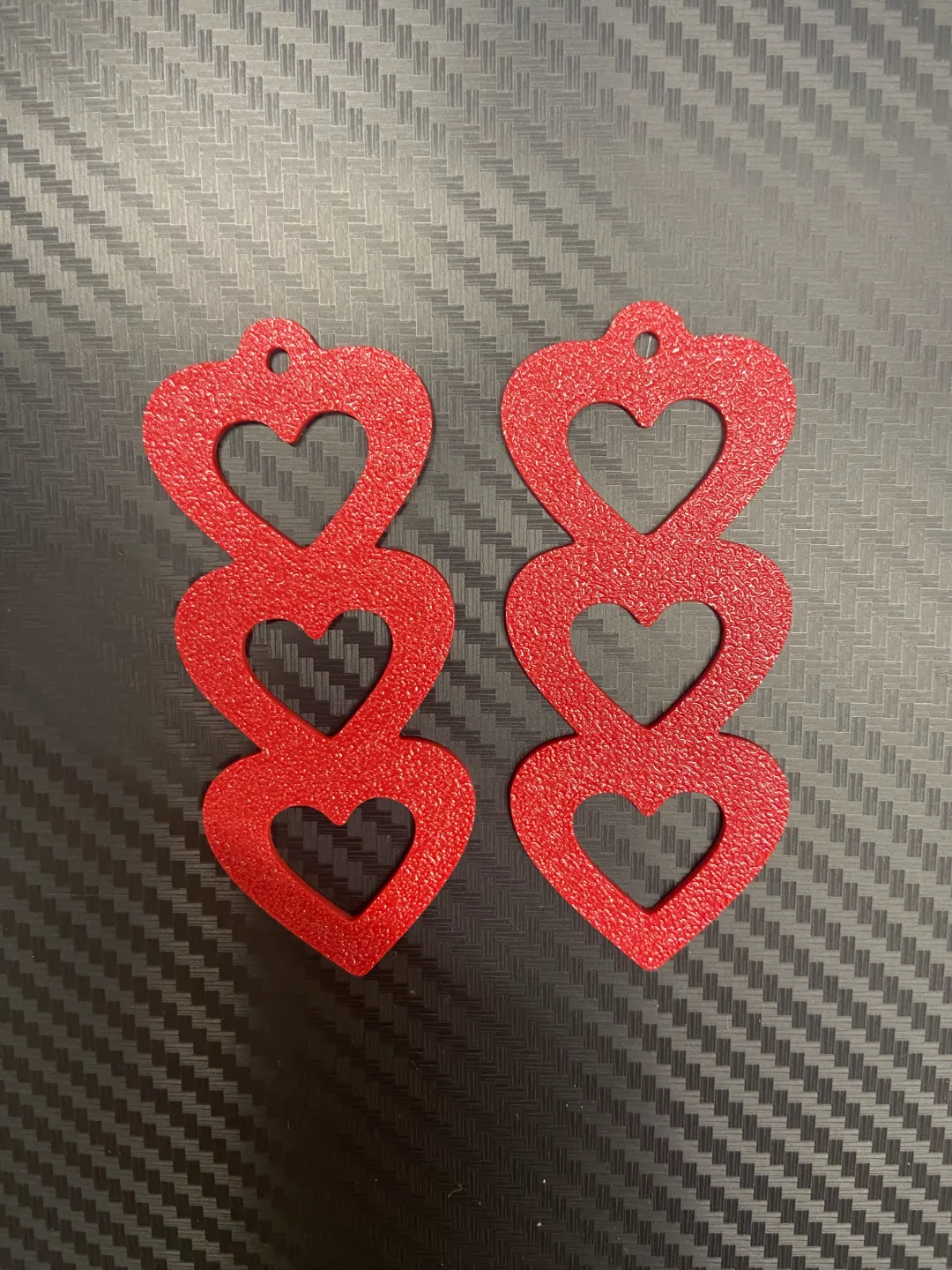 Larger Heart earrings view 2
